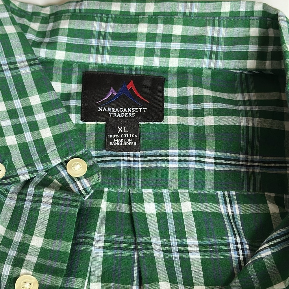 Narragansett Traders Men’s Plaid Short Sleeve Button Down Shirt Cotton XL - Picture 3 of 7
